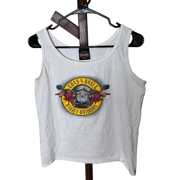 Guns N Roses Harley Davidson Womens Tank Top Medium - Picture 1 of 3